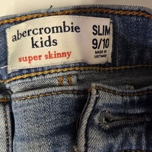 Abercrombie & Fitch Kids Super Skinny Jeans - Light Blue with Gold Stitching